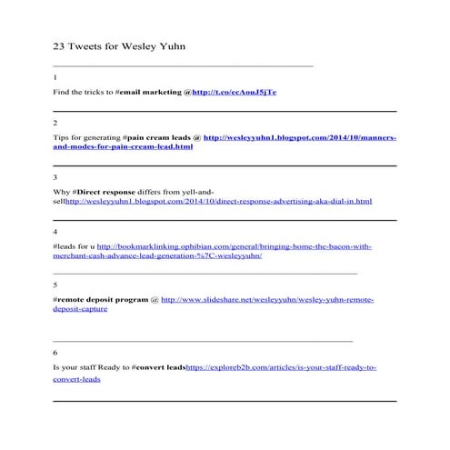 23 tweets for wesley kuhn