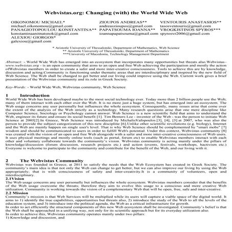 Webvistas.org: changing (with) the world wide web