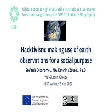 Hacktivism: making use of earth observations for a social purpose