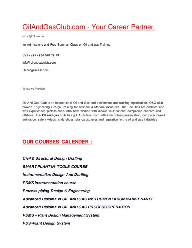 Piping Design Course Chennai
