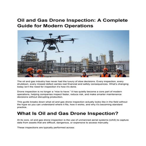 Drone Inspection Services Utilities by the Industry.pptx