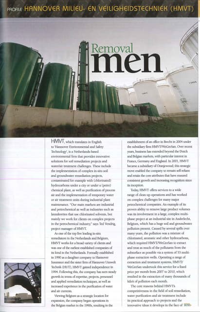 Highly commended award voor duurzame bodemsanering HMVT | PDF