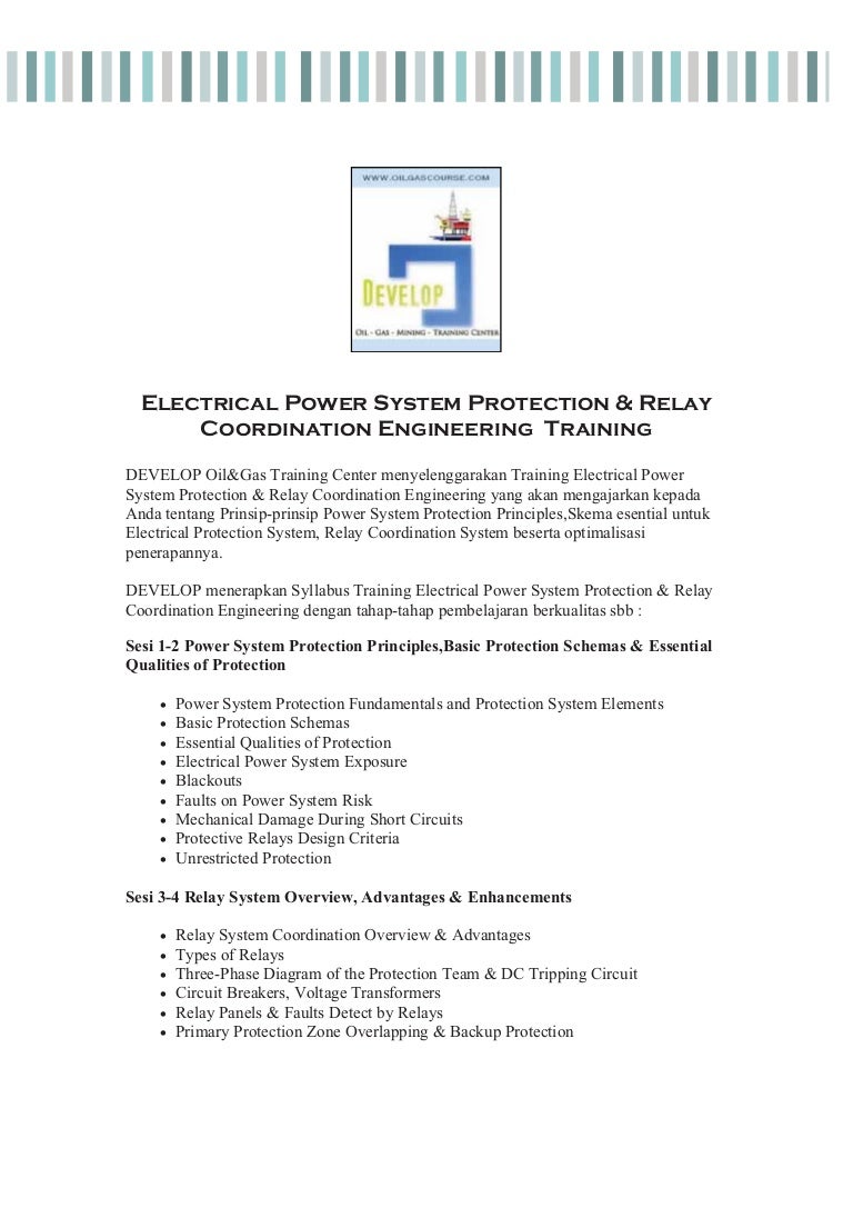Electrical Power Protection U0026 Relay Coordination Engineering