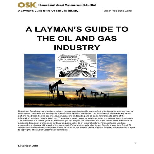 Layman\'s Guide to the OIl &amp; Gas Industry