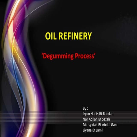 Oil refinery(degumming process)