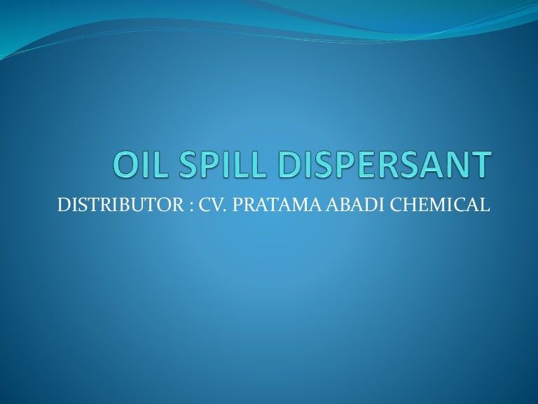 Oil spill dispersant