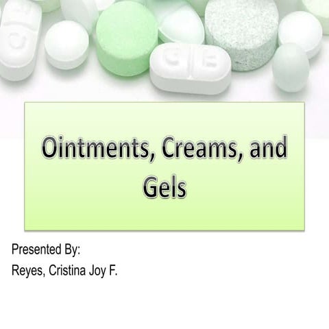 Ointment, cream, gel , pastes, plasters, glycerogelatin