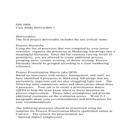 Case Study Deliverable 1DeliverablesThe first project.docx
