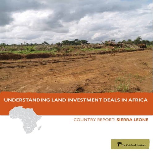 Understanding Land Investment Deals in Africa