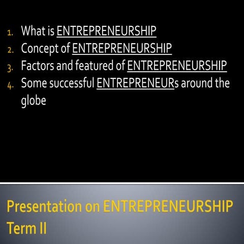 ENTREPRENEURSHIP basic ppt