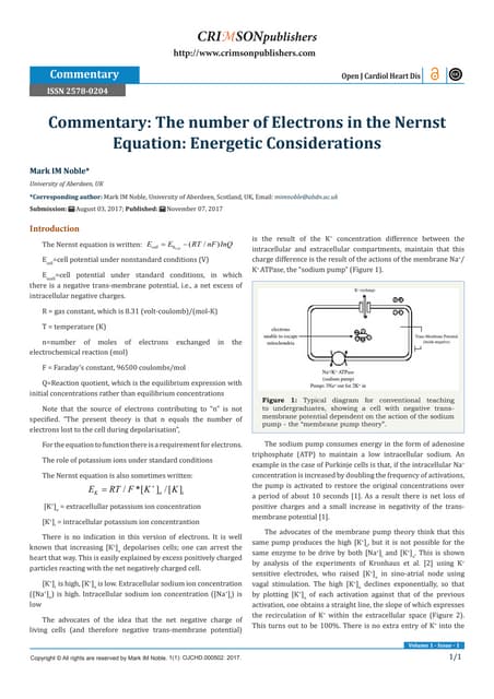Commentary: The number of Electrons in the Nernst Equation: Energetic Conside...