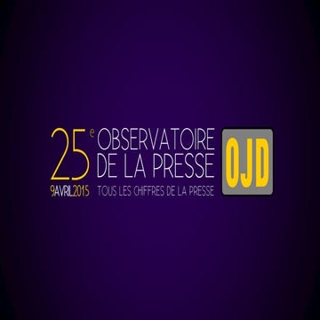 OJD Présentation 25ième Observatoire 2015