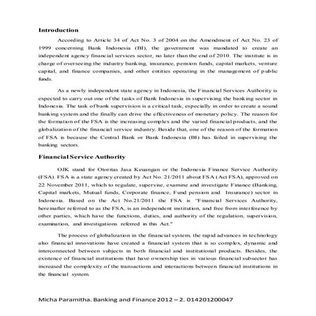 Otoritas Jasa Keuangan Paper