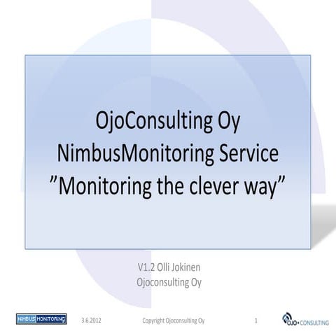 Ojoconsulting Oy Nimbus Monitoring Service description v1.2 public