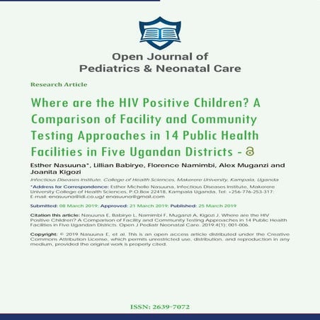Open Journal of Pediatrics & Neonatal Care
