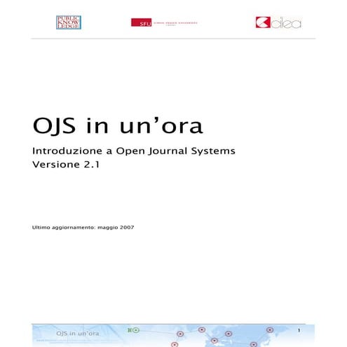 Ojs in un’ora