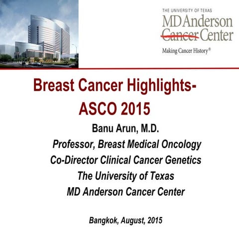 Breast Cancer Highlights: ASCO 2015