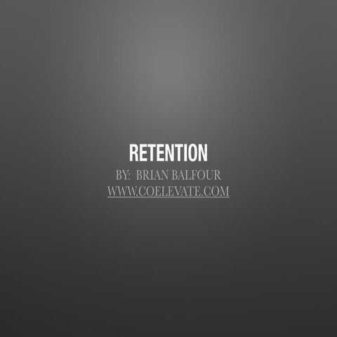 [CXL Live 16] Optimizing Retention - The Silent Killer and King of Growth by ...