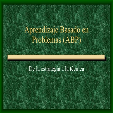 Ok Ok Ok Aprenidzaje Basado En Problemas