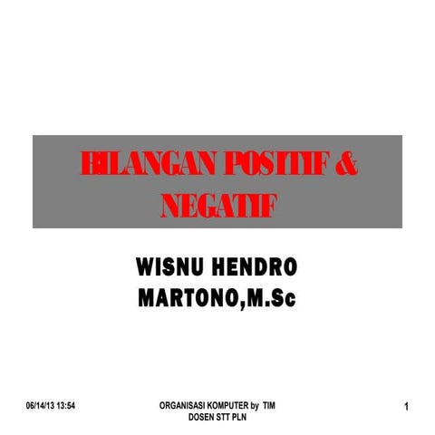 Bilangan Positif & Negatif