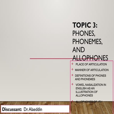 Allophone | PPT
