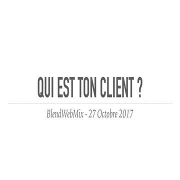Qui est ton client ? par Audrey JULIENNE