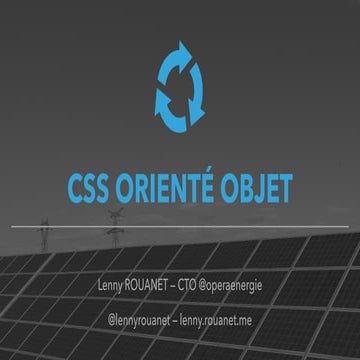 CSS orienté objet par Lenny ROUANET