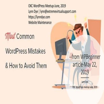 Okc wp meetup june 2019_common_wp_mistakes