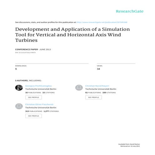 Development and application of a simulation tool for vertical and horizontal ...