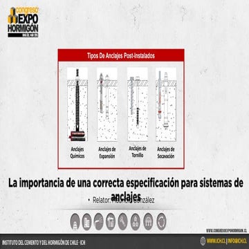 La importancia de una correcta especificación para sistemas de anclajes 