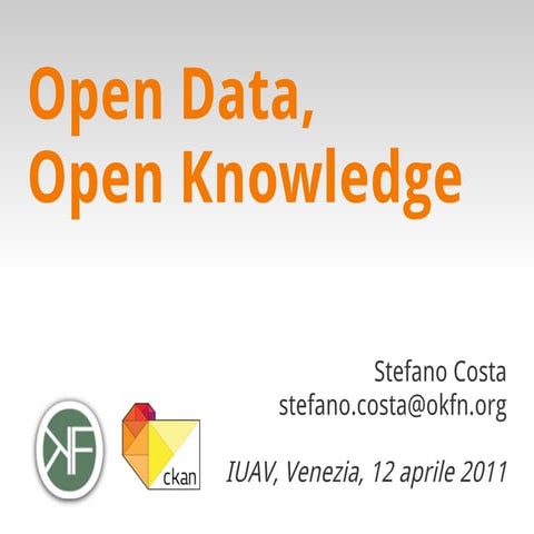 Open Data, Open Knowledge: prospettive per la condivisione di dati territoriali