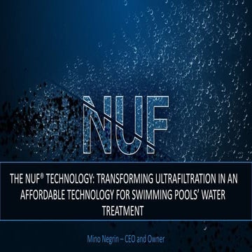 The NUF® technology: transforming Ultrafiltration in an affordable ...