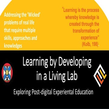 Learning by developing in a Living Lab
