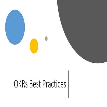 OKR Best Practices