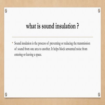 Sound insulation of natural bast fiberss