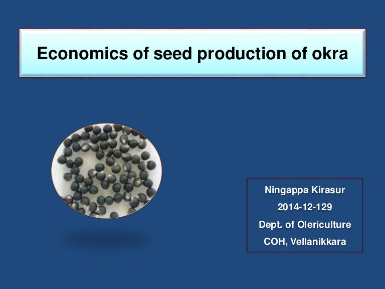 Economics of seed production of okra