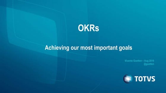 A Quick Introduction to OKRs