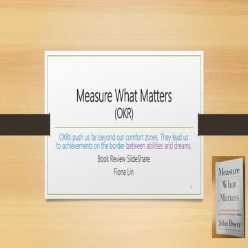 OKR - Measure What Matters