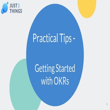 OKRs - Practical tips for getting started from practical experience with doze...