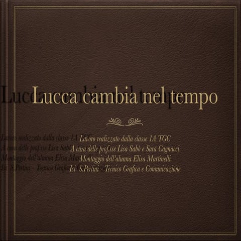 Ok sabo' lucca cambia nel tempo_metodologie