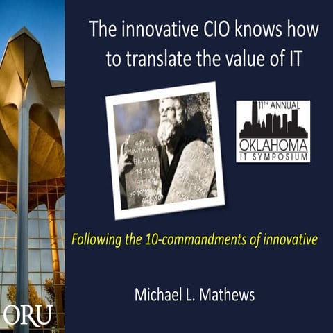 Translating the value of IT - The Ten Commandments of Innovation in IT