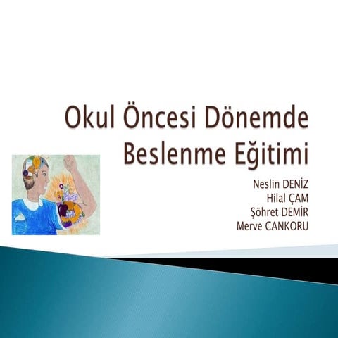 Okul öncesi dönemde beslenme eğitimi slayti