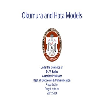 Path loss model, OKUMURA Model, Hata Model | PPTX