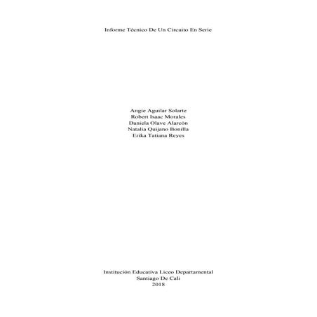 INFORME TÉCNICO SOBRE EL CIRCUITO ELECTRICO