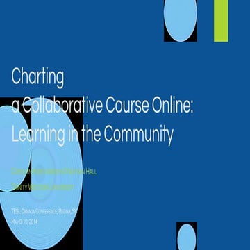 Charting a Collaborative Course Online: Learning in the Community (with Carol...