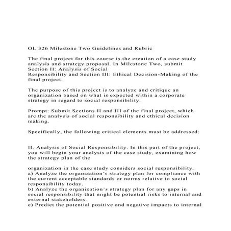 OL 690 Final Project Milestone Three Guidelines and Rubric .docx
