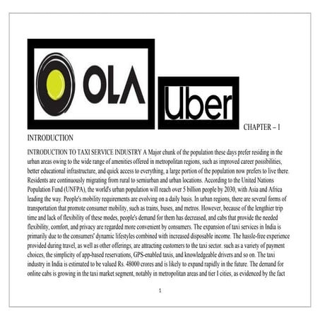 ola and uber project work (Recovered).docx