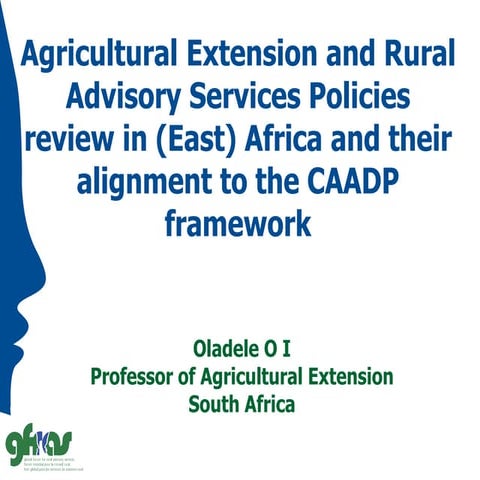 AGRICULTURAL EXTENSION AND RAS POLICIES REVIEW