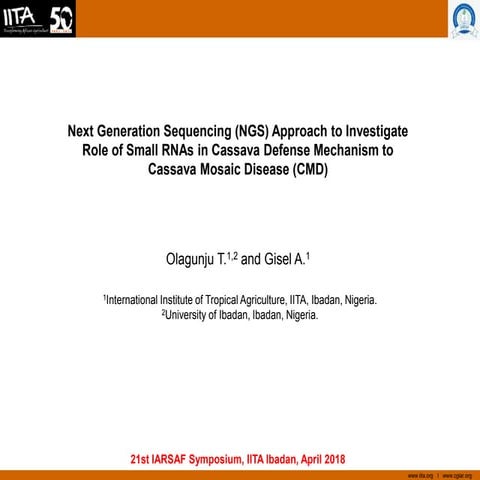 Next Generation Sequencing (NGS) Approach to Investigate ​  Role of Small RNA...