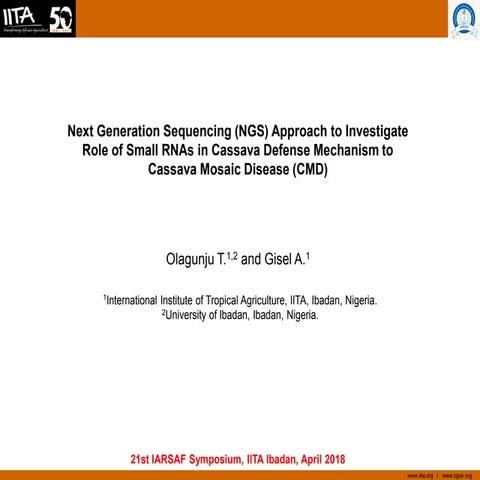 Next Generation Sequencing (NGS) Approach to Investigate Role of Small RNAs i...